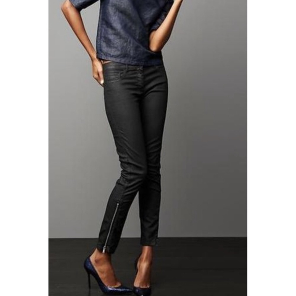Gap super skinny biker coated 6R pants NWOT